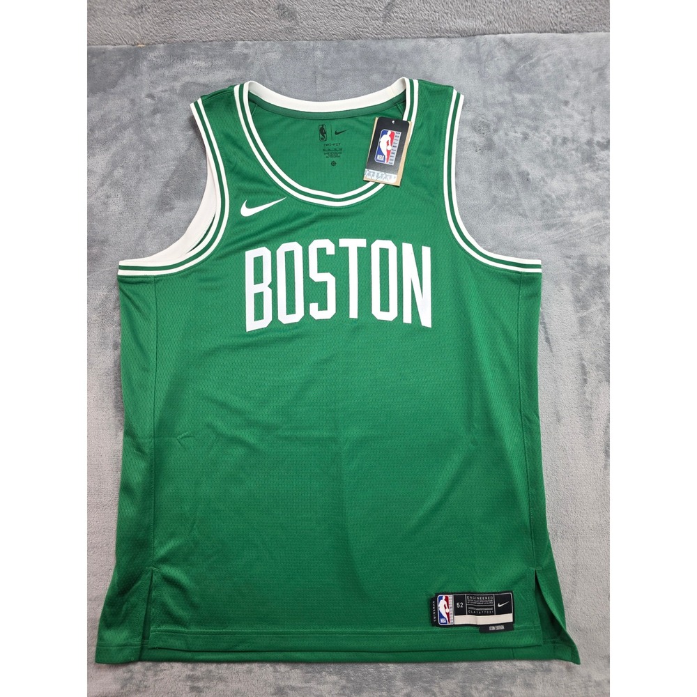 NWT Nike NBA Boston Celtics Icon Edition Swingman Jersey Green Mens 52 XL